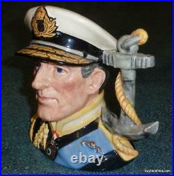 Earl Mountbatten Of Burma Royal Doulton Character Toby Jug D6944 Christmas Gift