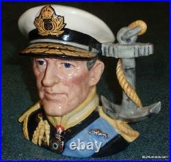 Earl Mountbatten Of Burma Royal Doulton Character Toby Jug D6944 Christmas Gift