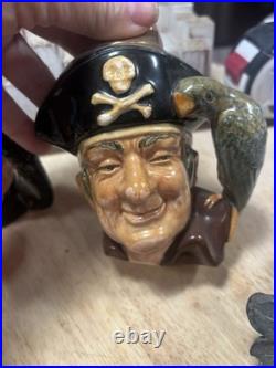 Estate Lot 6 total Toby Mugs And Lighter