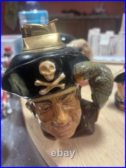 Estate Lot 6 total Toby Mugs And Lighter