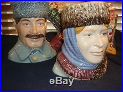 Extremely Rare Large Royal Doulton Character Jugs Dr. Zhivago And Lara D7286, D7