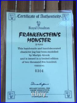 Frankenstein's Monster Character Toby Jug D7052 Royal Doulton