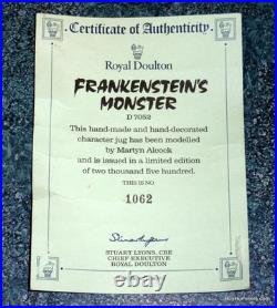 Frankenstein's Monster Character Toby Jug D7052 Royal Doulton Halloween Gift