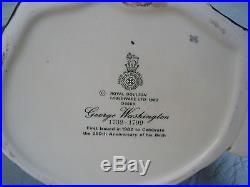 George Washington D 6669 Royal Doulton Toby Jug Character 1982 250TH Anniversary