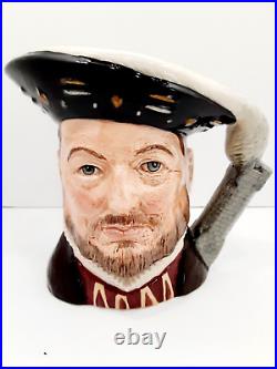 HENRY VIII King Royal Doulton Large Vintage Character Jug D6642 RARE ESTATE FIND