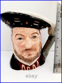 HENRY VIII King Royal Doulton Large Vintage Character Jug D6642 RARE ESTATE FIND