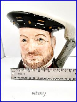 HENRY VIII King Royal Doulton Large Vintage Character Jug D6642 RARE ESTATE FIND