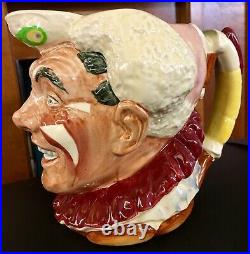 HTF and RARE Royal Doulton THE CLOWN White Hair CharacterJug D6322 CURSED