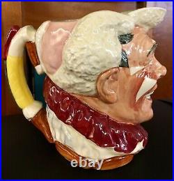 HTF and RARE Royal Doulton THE CLOWN White Hair CharacterJug D6322 CURSED