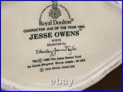 Jesse Owens Royal Doulton Toby Character Jug Of The Year D7019 USA Olympics COA