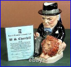 Kevin Francis W. S. Churchill Large Character Toby Jug Ltd. Ed. #524 Of 5,000