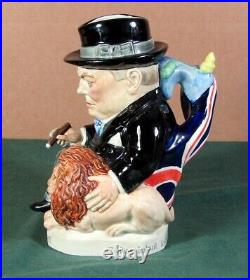 Kevin Francis W. S. Churchill Large Character Toby Jug Ltd. Ed. #524 Of 5,000