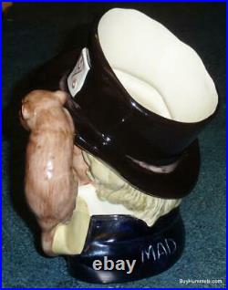 LARGE Mad Hatter Royal Doulton Character Toby Jug D6598 Alice In Wonderland