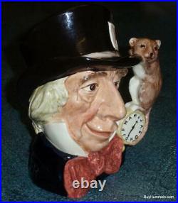 LARGE Mad Hatter Royal Doulton Character Toby Jug D6598 Alice In Wonderland