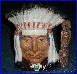 LARGE North American Indian D6611 Royal Doulton Charter Toby Jug Indian Chief