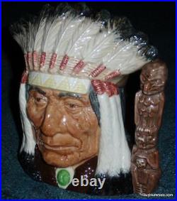 LARGE North American Indian D6611 Royal Doulton Charter Toby Jug Indian Chief