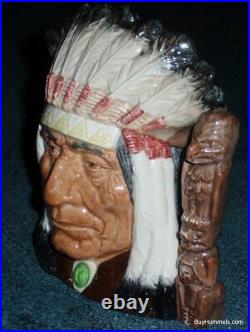 LARGE North American Indian D6611 Royal Doulton Charter Toby Jug Indian Chief
