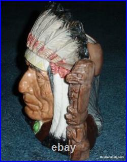 LARGE North American Indian D6611 Royal Doulton Charter Toby Jug Indian Chief