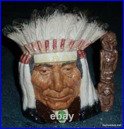 LARGE North American Indian D6611 Royal Doulton Charter Toby Jug Indian Chief