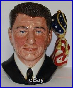 Large Royal Doulton Character Jug Ronald Reagan D6718 Extremely Rare Mint