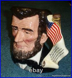 LIMITED EDITION President Abraham Lincoln Royal Doulton Character Toby Jug D6936