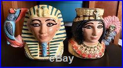 LTD Ed. 1998/1999 Royal Doulton Tutankhamen / Ankhesenamun Small Character Jugs