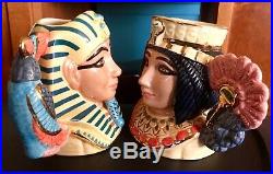 LTD Ed. 1998/1999 Royal Doulton Tutankhamen / Ankhesenamun Small Character Jugs