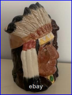 Large Character Toby Mug. N. American Indian EW. D6611. Royal Doulton. England