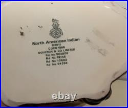 Large Character Toby Mug. N. American Indian EW. D6611. Royal Doulton. England