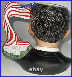 Large President Barack Obama Royal Doulton Character Toby Jug D7300
