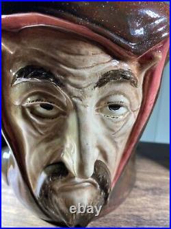 Large Royal Doulton Character Jug Mephistopheles The Devil Two Face With Verse