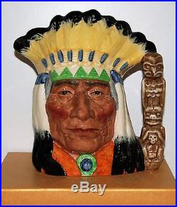 Large Royal Doulton Character Jug North American Indian D6786 Rare Colourway