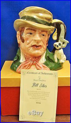 Large Royal Doulton Character Toby Jug Bill Sikes D6981 Limited With Cert