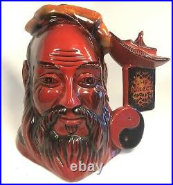 Large Royal Doulton Red Flambe Confucius Character Jug Limited Edition 671/1750