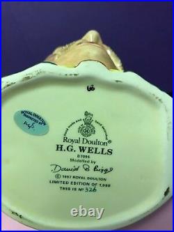 Large Royal Doulton Toby Jug H G Wells D7095 Limited Edition