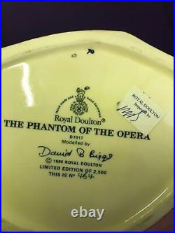 Large Royal Doulton Toby Jug The Phantom Of The Opera D7017 Limited Edition