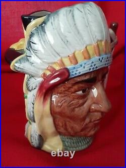 Large Royal Douton Character Jug George A. Custer/Sitting Bull D6712 4283/9500