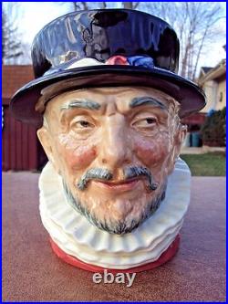 Large Vintage Character Jug Beefeater by Royal Doulton