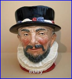 Large Vintage Character Jug Beefeater by Royal Doulton