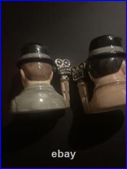 Laurel And Hardy D7008 D7009 Royal Doulton Character Jugs 1265 of 3500 NO COA