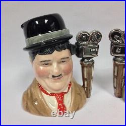 Laurel And Hardy D7008 D7009 Royal Doulton Character Jugs 144 of 3500 NO COA