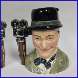 Laurel And Hardy D7008 D7009 Royal Doulton Character Jugs 144 of 3500 NO COA