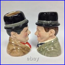 Laurel And Hardy D7008 D7009 Royal Doulton Character Jugs 144 of 3500 NO COA