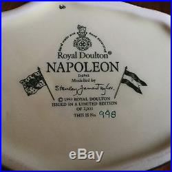 Lg. Royal Doulton Napoleon Toby Character Jug, D6941 Limited Ed. #998/2000 MInt