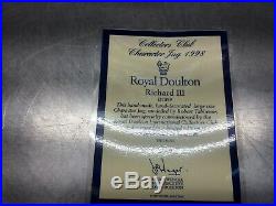Limited Edition Royal Doulton Large Character Jug Richard III D7099 Ex