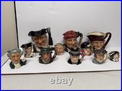 Lot Of 10 Royal Doulton Toby Mugs Character Jugs Churchill