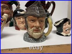 Lot Of 10 Royal Doulton Toby Mugs Character Jugs Churchill