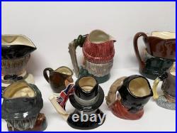 Lot Of 10 Royal Doulton Toby Mugs Character Jugs Churchill