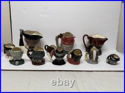 Lot Of 10 Royal Doulton Toby Mugs Character Jugs Churchill