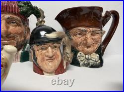 Lot Of 10 Royal Doulton Toby Mugs Character Jugs Churchill
